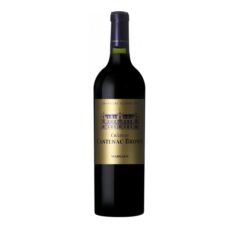 Bottiglia di Margaux Brane Cantenac 2018 su sfondo neutro con etichetta visibile